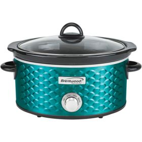 4.5QT SLOW CKER SCLP BLU