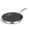 7.9in Stainless Steel Fry Pan – Durable Non-Stick Induction Compatible Frying Pan Skillet