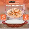 Enameled Cast Iron Dutch Oven with Lid,11" Bread Oven,6 Quart Enamel Bread Pan,Dutch Oven for Sourdough Baking-with Silicone Mat